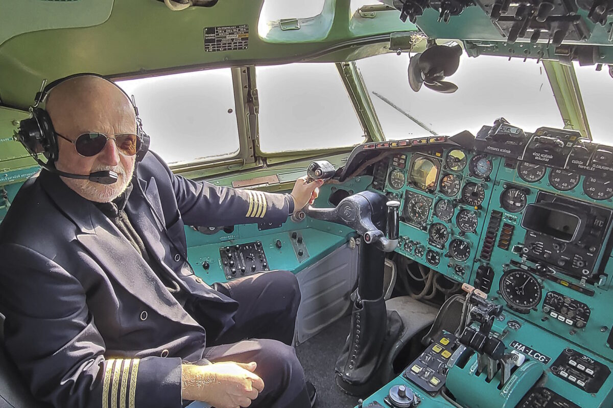W kabinie Tu-154 – Aeropark Budapeszt – X’2023 r.