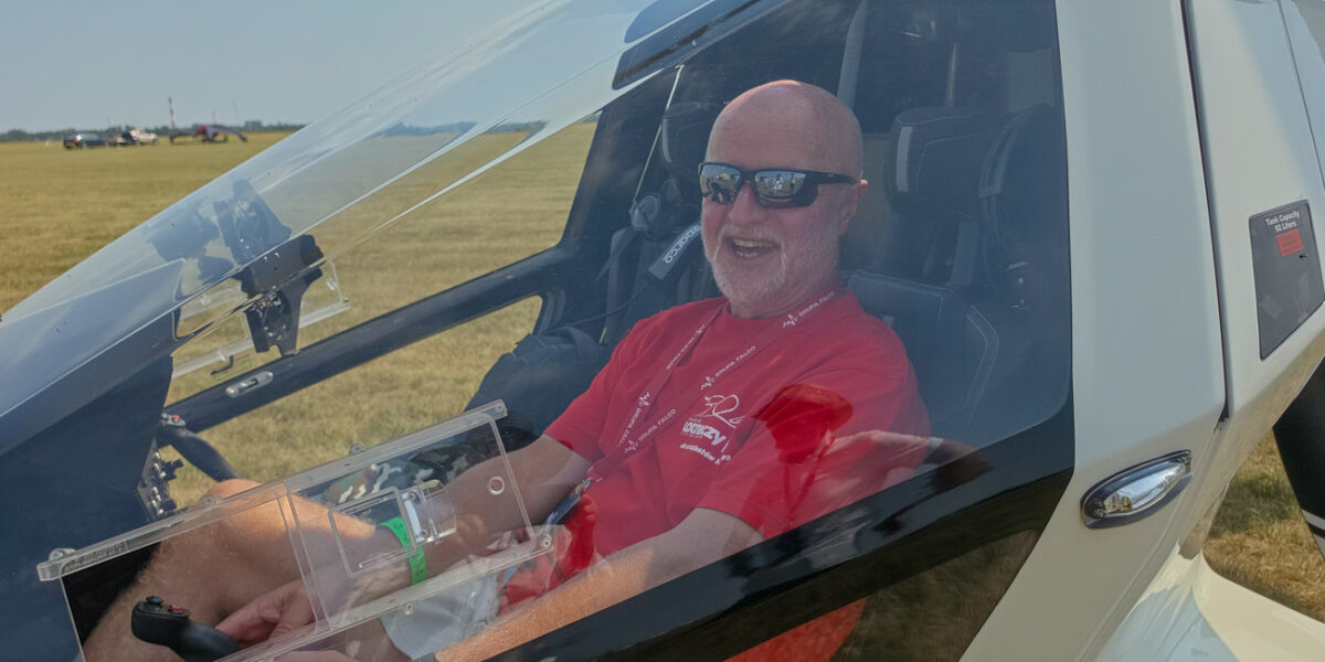 W kabinie wiatrakowca Nisus - Air Show Rudniki VII‘2026 r.
